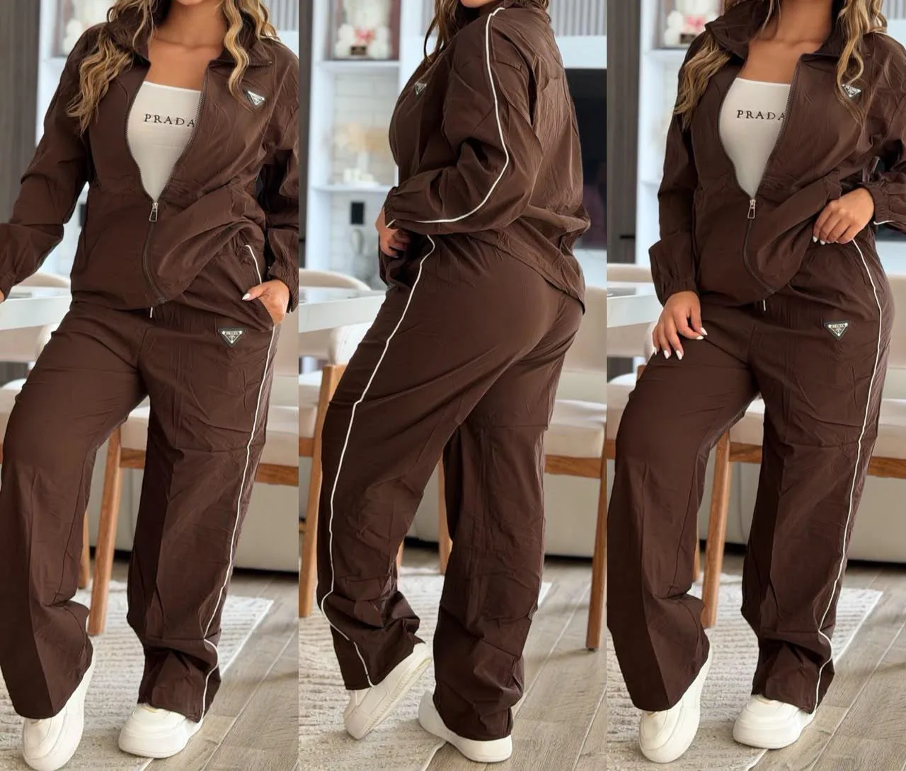 Conjunto Chaqueta y Pantalón Estilo Prada